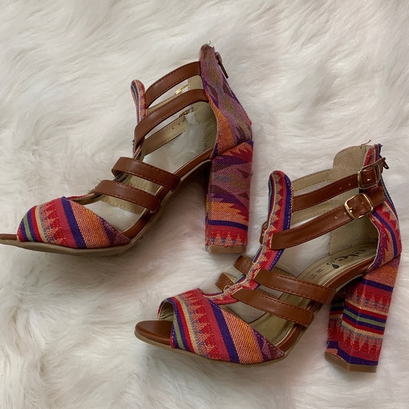 Rue21 Shoes - RUE 21 Multi Colored Heels-Size 7/8